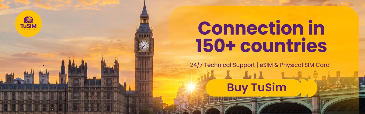 Connect in over 50 countries with tusim